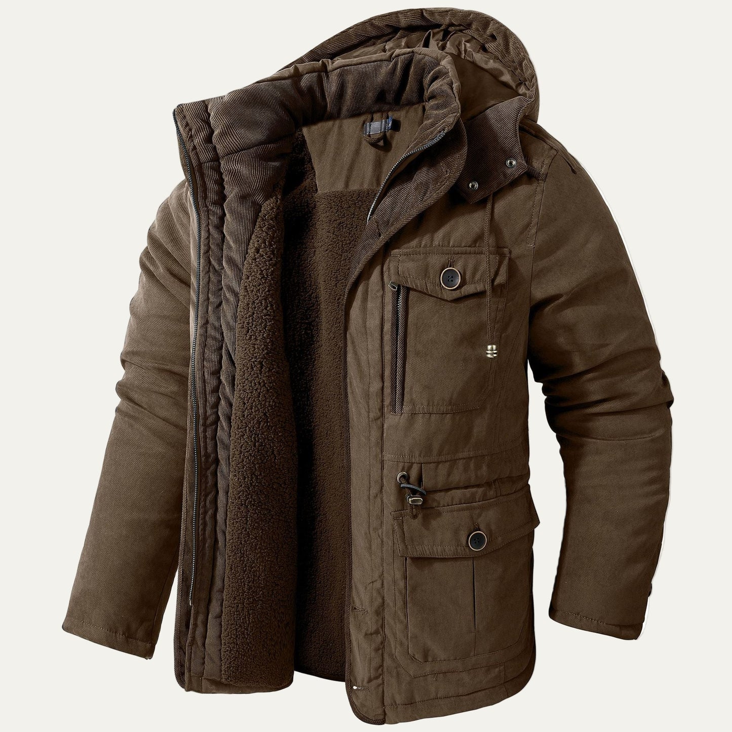 Men’s Heavy Winter Parka with Fleece Lining