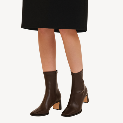 Orthopedic Square Toe Ankle Boots