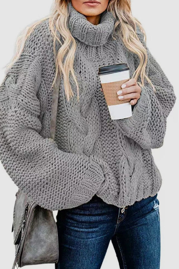 Women's Soft Knit Turtleneck Sweater in Classic Style