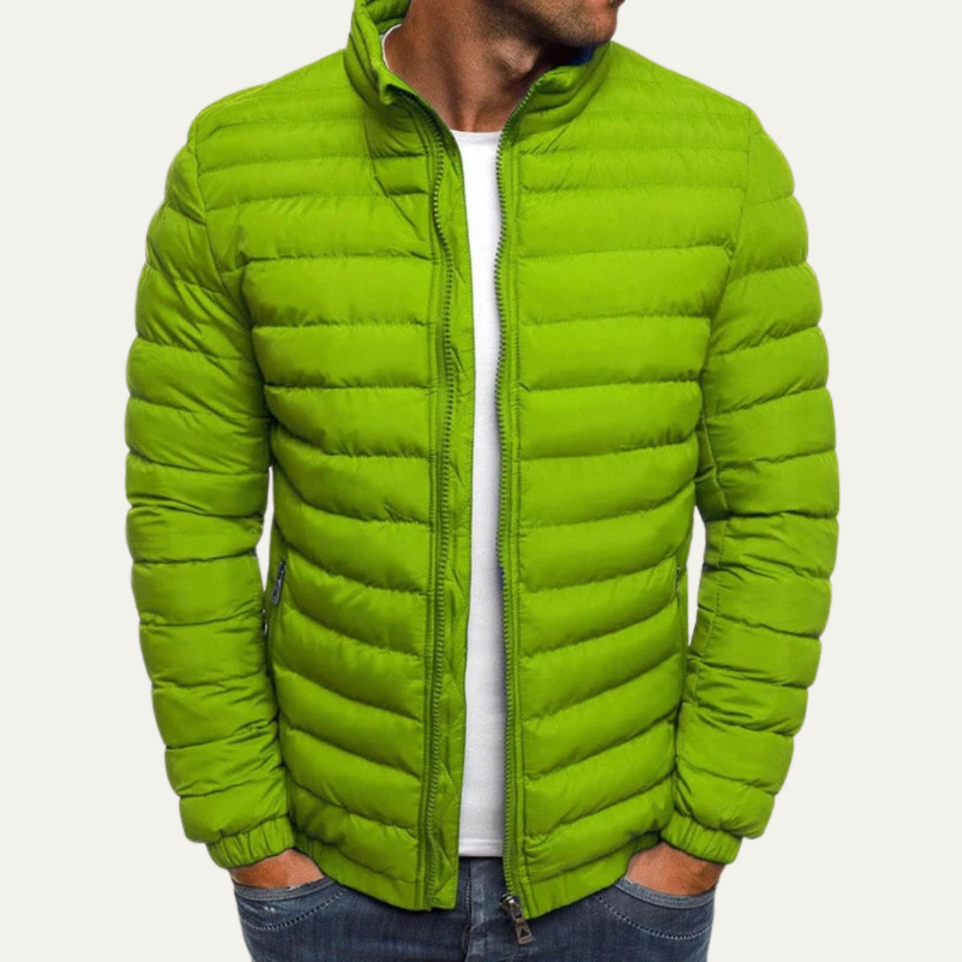 Men’s Lightweight Solid Color Quilted Puffer Jacket