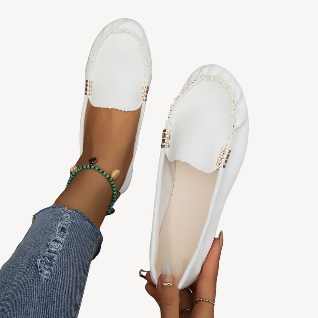 Women's Leather Orthopedic Slip-On Flats
