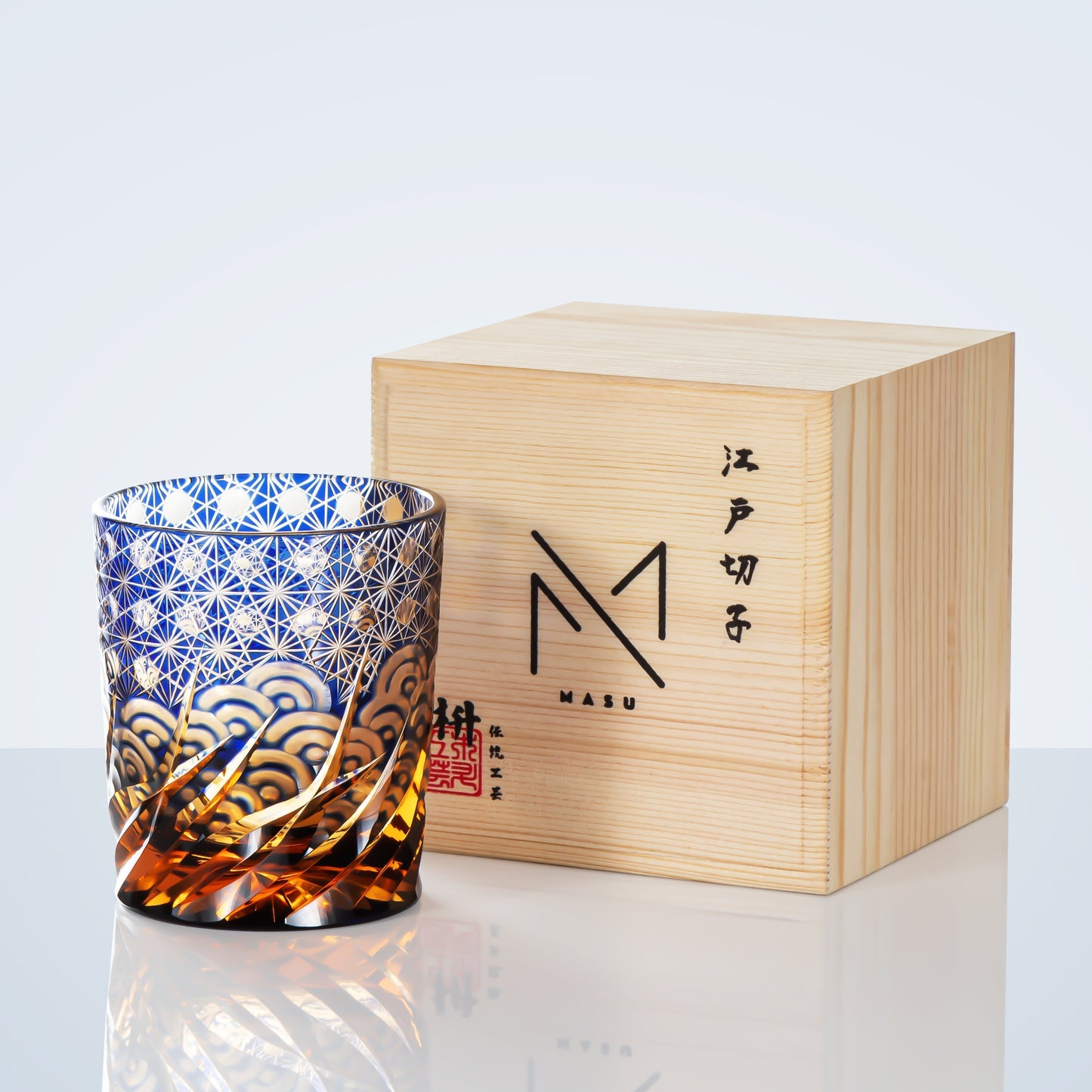 Luxury Whisky Glass Set with Wood Gift Box