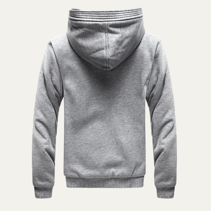 Men’s Heavy Duty Plush Fleece Lined Hooded Zip Jacket
