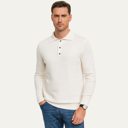 Men’s Smooth Knit Polo Sweater