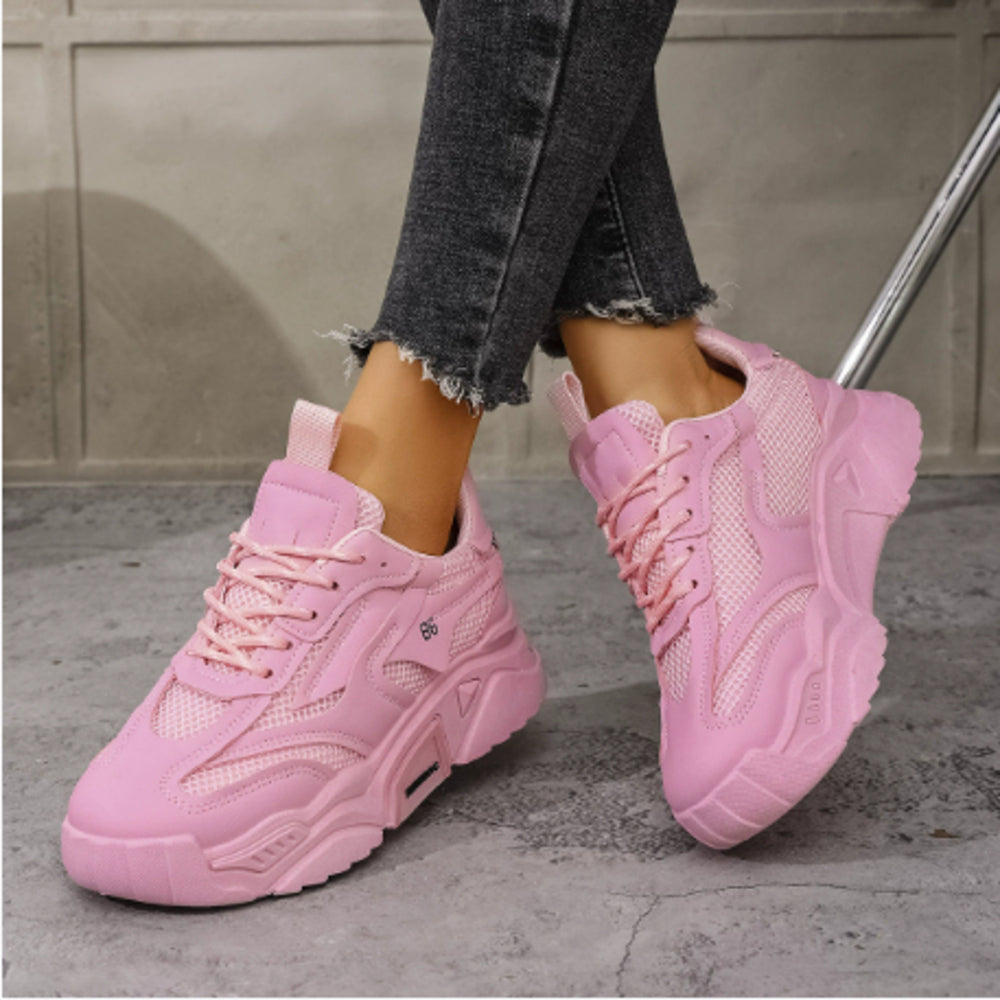 Bright Neon Women's Fashion Sneakers with Numeric Details
