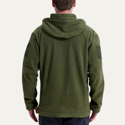 Men’s Color Block Tactical Quarter Zip Fleece Jacket