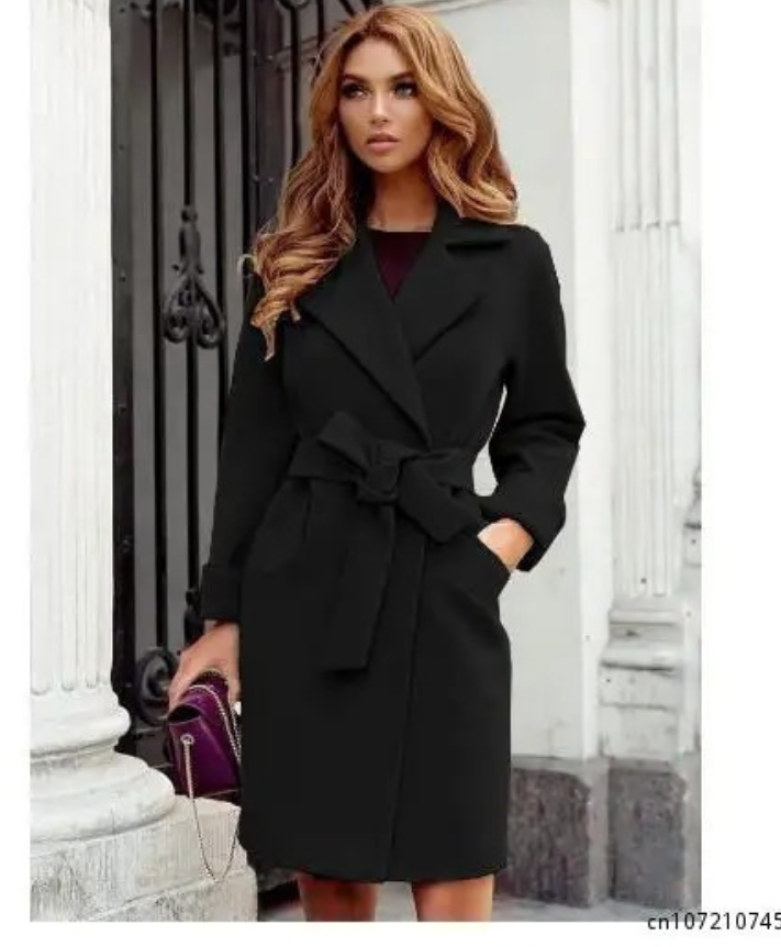 Classic Waterproof Coat with Belted Waist