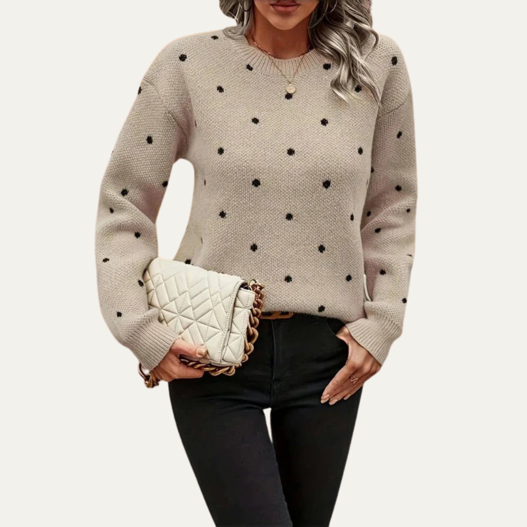 Women’s Polka Dot Knit Sweater