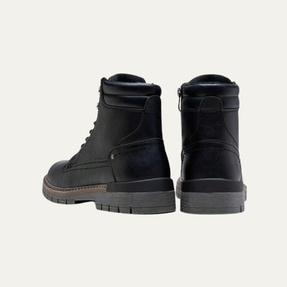 Men’s Military Style Lace Up Combat Boots with Lug Sole