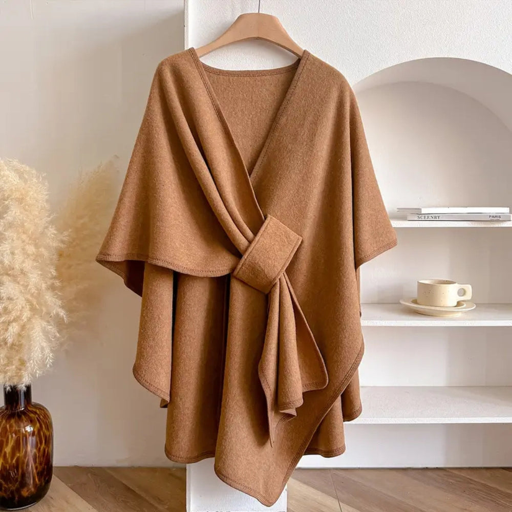 Elandra – Wind-Resistant Shawl Coat for Women