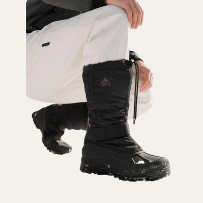 Men’s Tall Rugged Winter Snow Boots with Strap and Drawstring