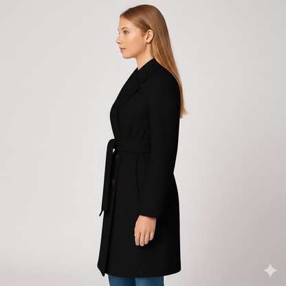Coleen | Winter Coat - Double-Breasted Classic Outerwear with Waist Belt for Women