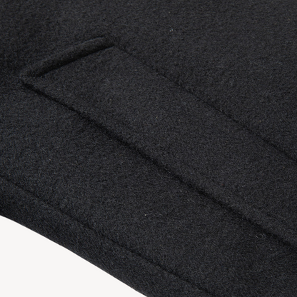 Men’s Wool Trench Coat Double-Breasted in Navy Blue, Gray, Camel, Black