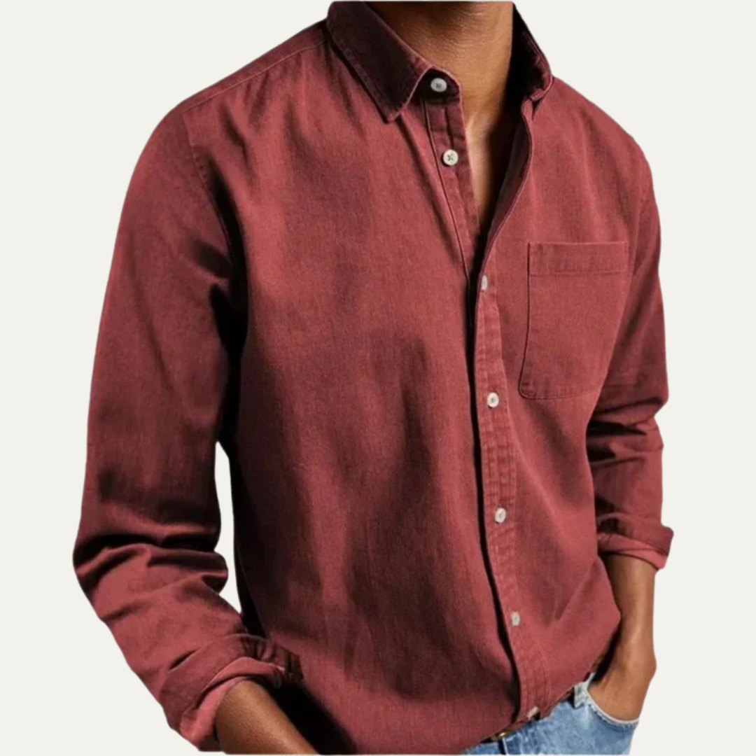 Men’s Classic Cotton Long Sleeve Dress Shirt