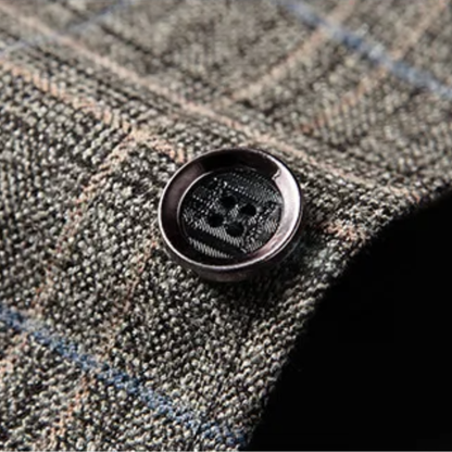 The Sarteano Men’s Classic Checked Slim Fit Plaid Blazer Jacket