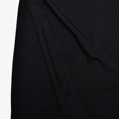 Women's Black Satin Slit Maxi Dress
