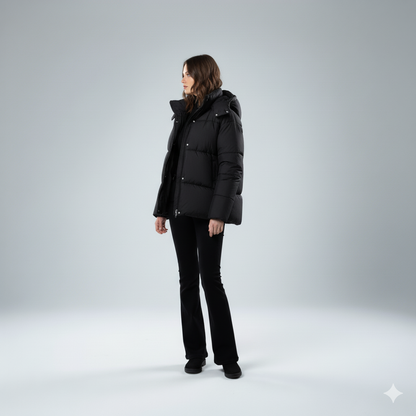 Jasmine | Padded Jacket - Oversized Quilted Hooded Winter Coat for Women