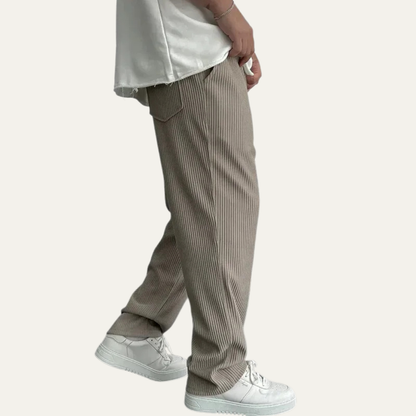 Men’s Wide Leg Rib Knit Lounge Trousers
