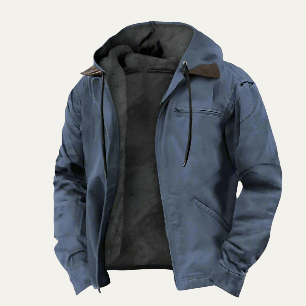 Men’s Winter Hooded Cotton Zip Jacket