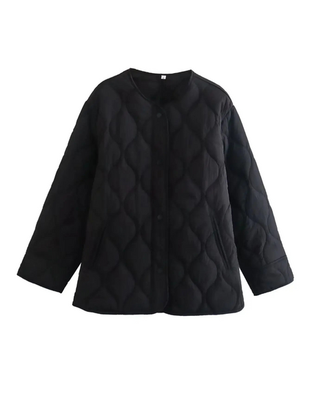 Sophia – Women’s Elegant Long-Sleeve Quilted Jacket