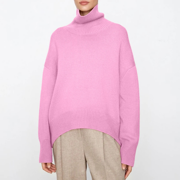 Cozy Large Knit Winter Turtleneck Sweater