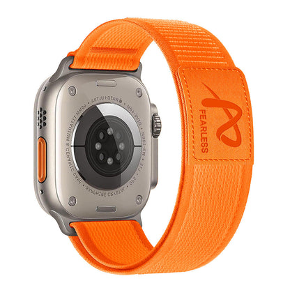 Durable Nylon Band for Apple Watch with Leather Patch