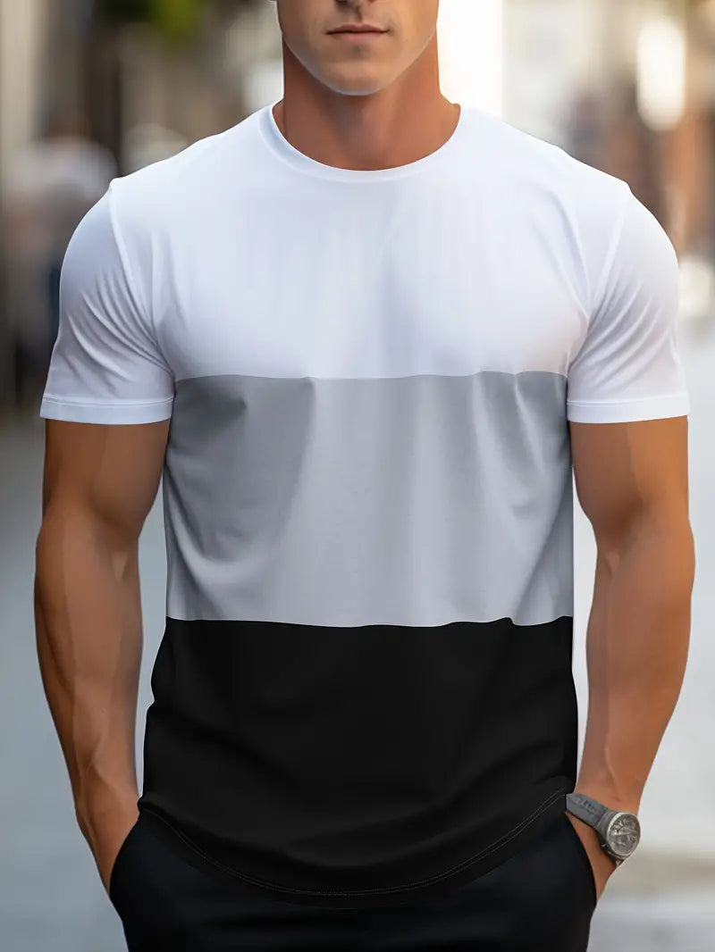 Stylish Michael color-blocked tee for summer