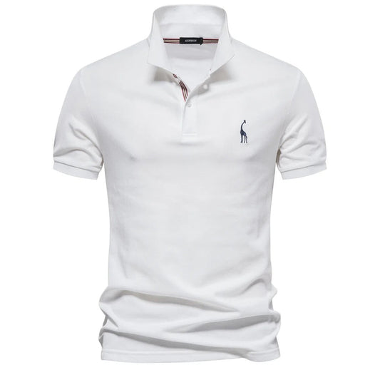Classic Polo with Giraffe Embroidery - BritishElegance