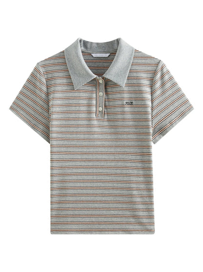 Classic Striped Polo Shirt