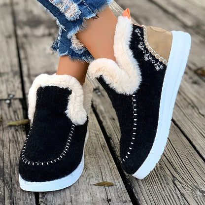 Women’s Fleece-Lined Winter Slippers – Soft Shoes
