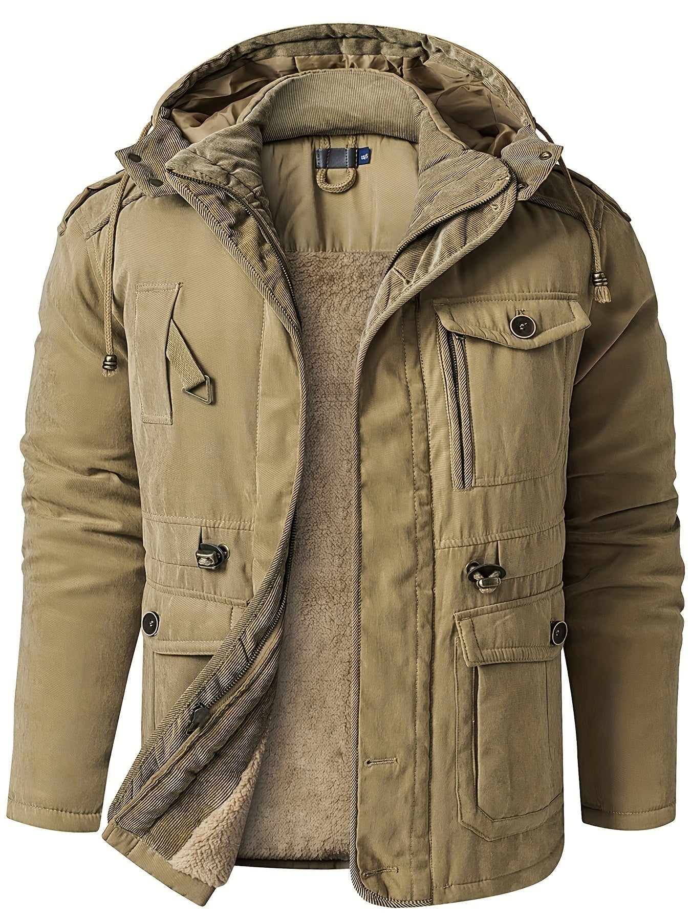 Warm Mens Waterproof Hooded Parka Jacket