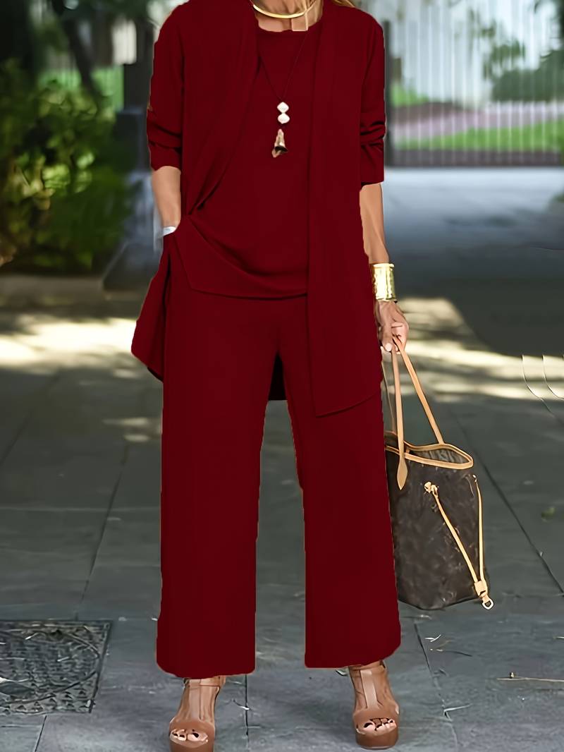 Soft Cozy Women's Lounge Pant Set with Cardigan