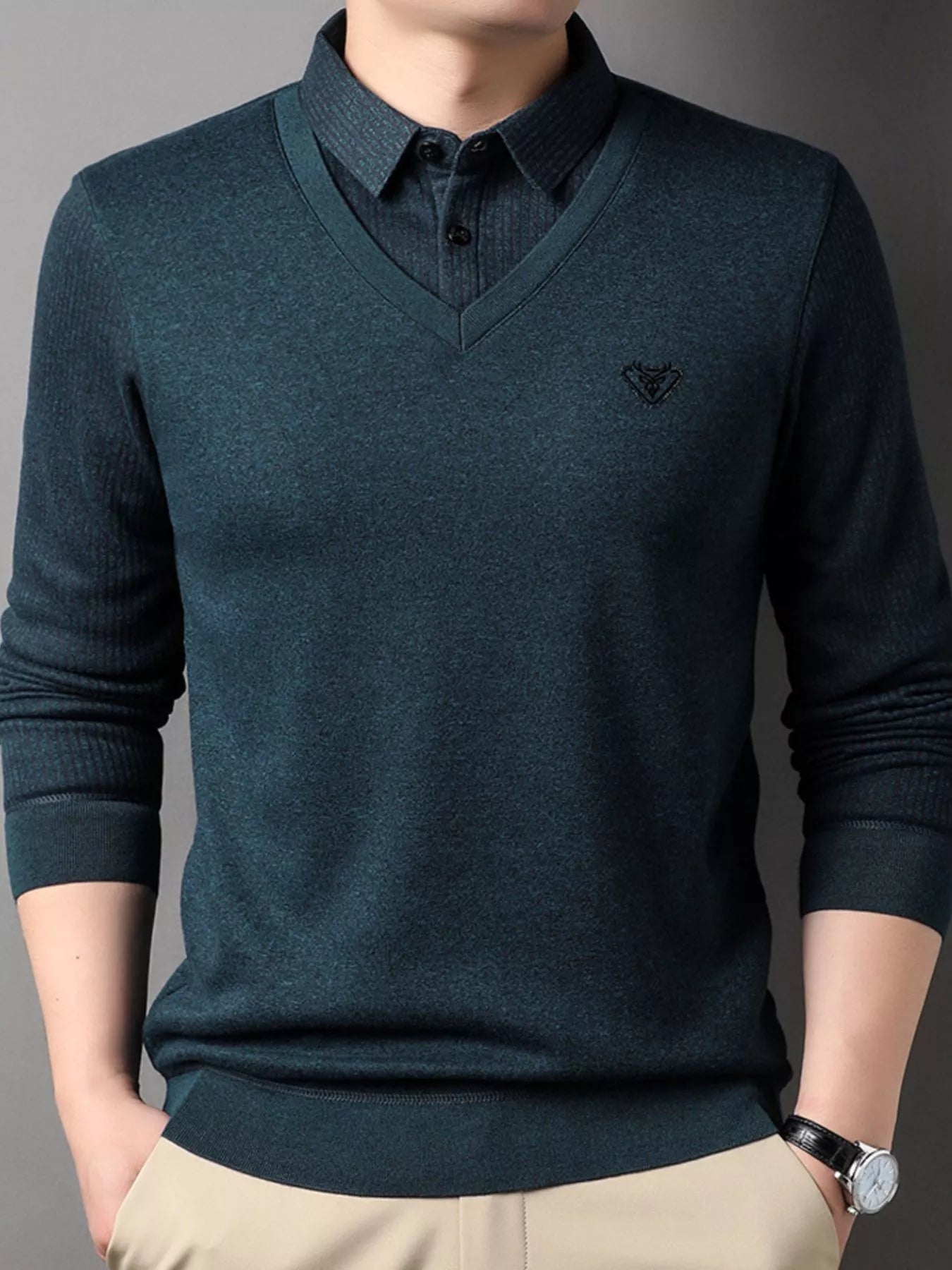 Big and Tall Crew Neck Sweater Top