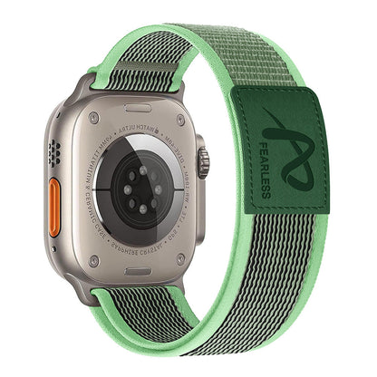 Durable Nylon Band for Apple Watch with Leather Patch
