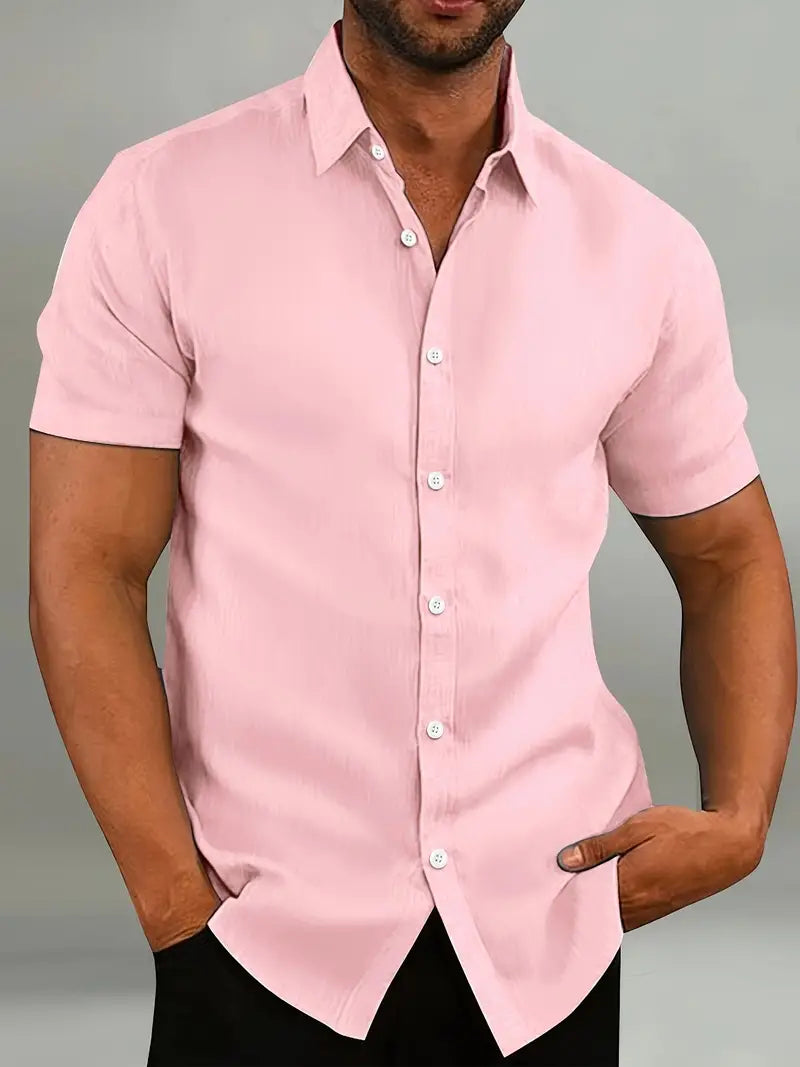 Classic Casual Short Sleeve Men's Shirt
