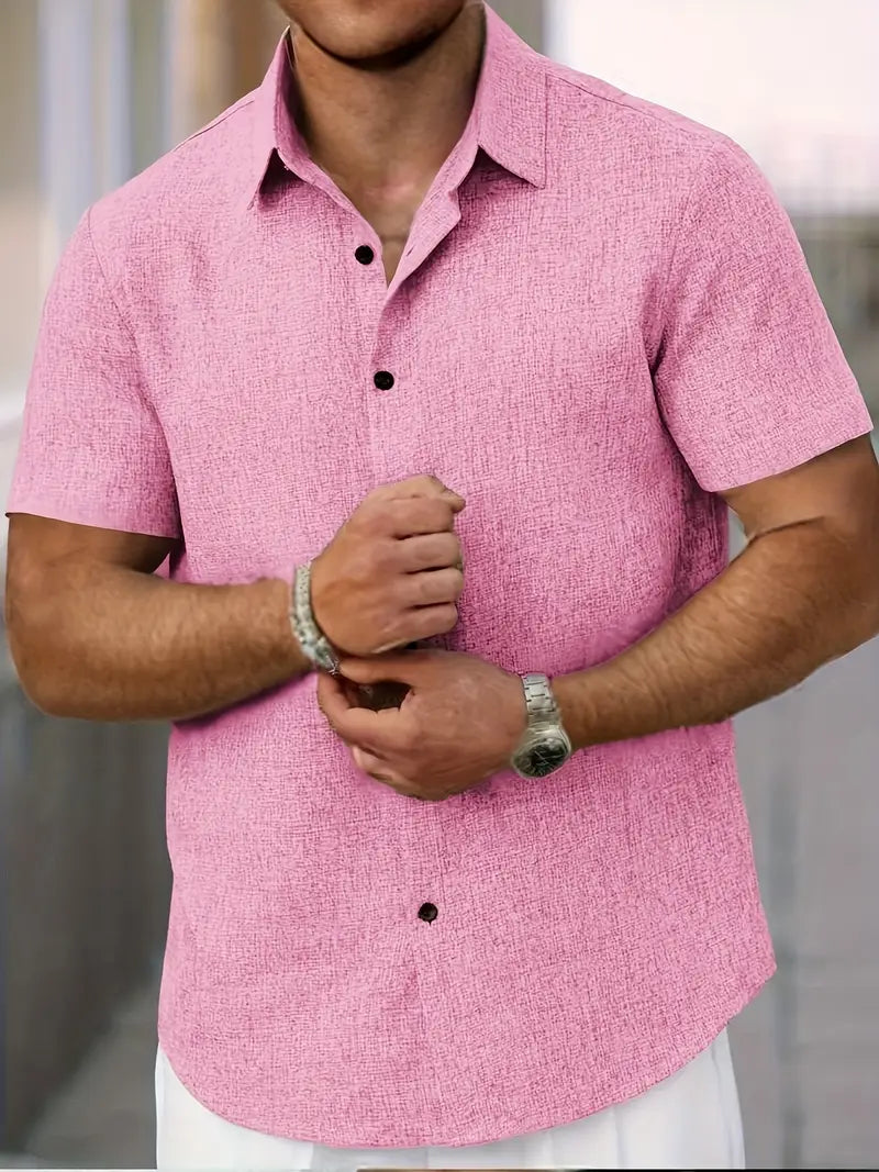 Casual Fit Short Sleeve Mens Shirt