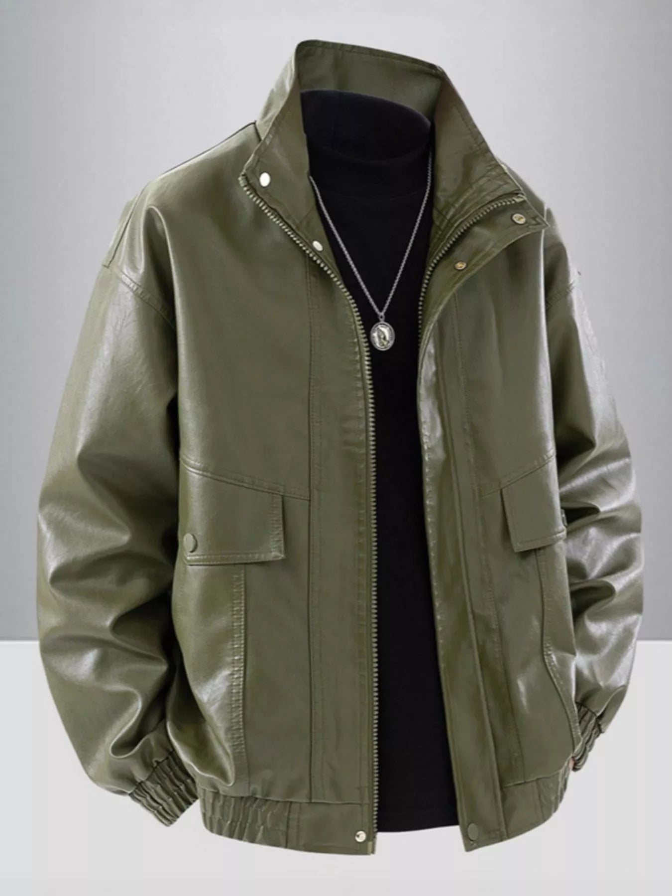 Relaxed Fit Men's Casual Zip Jacket