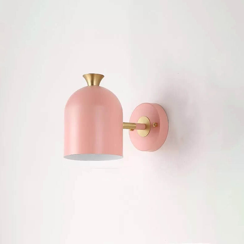 Slim Metal Round Wall Lamp Single Light Fixtures - BritishElegance