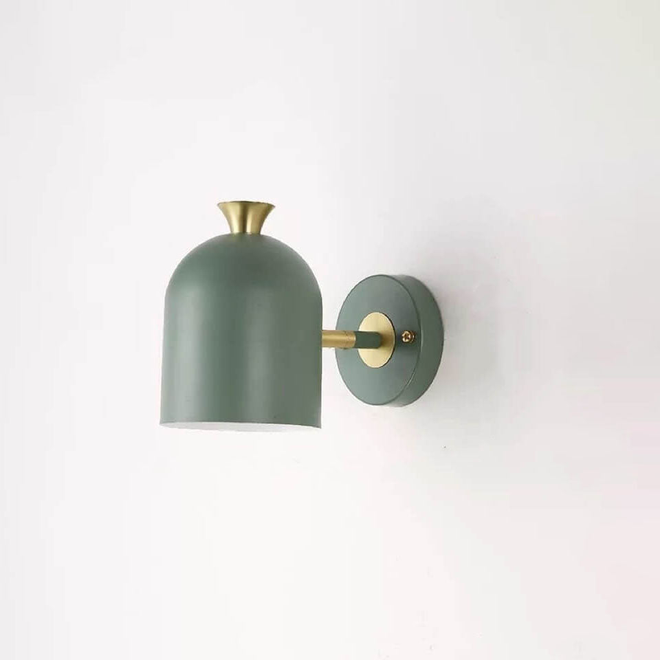 Slim Metal Round Wall Lamp Single Light Fixtures
