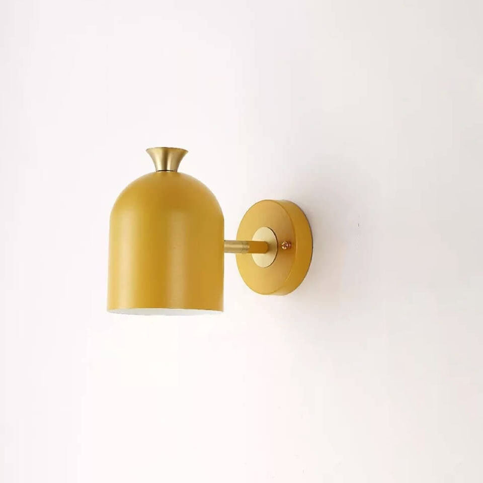 Slim Metal Round Wall Lamp Single Light Fixtures