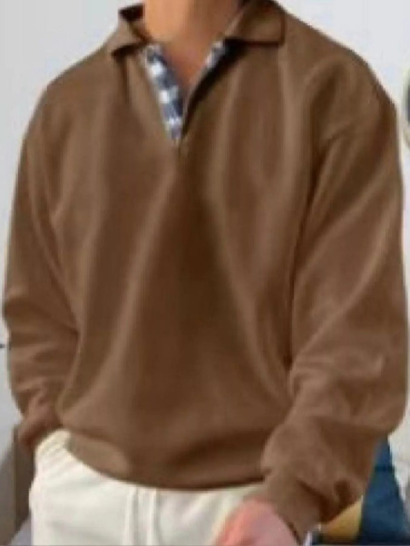 Big Size Mens Classic Long Sleeve Polo Shirt