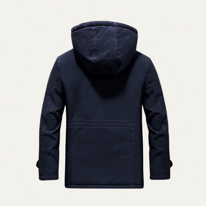 Men’s Rugged Insulated Outdoor Parka with Removable Hood