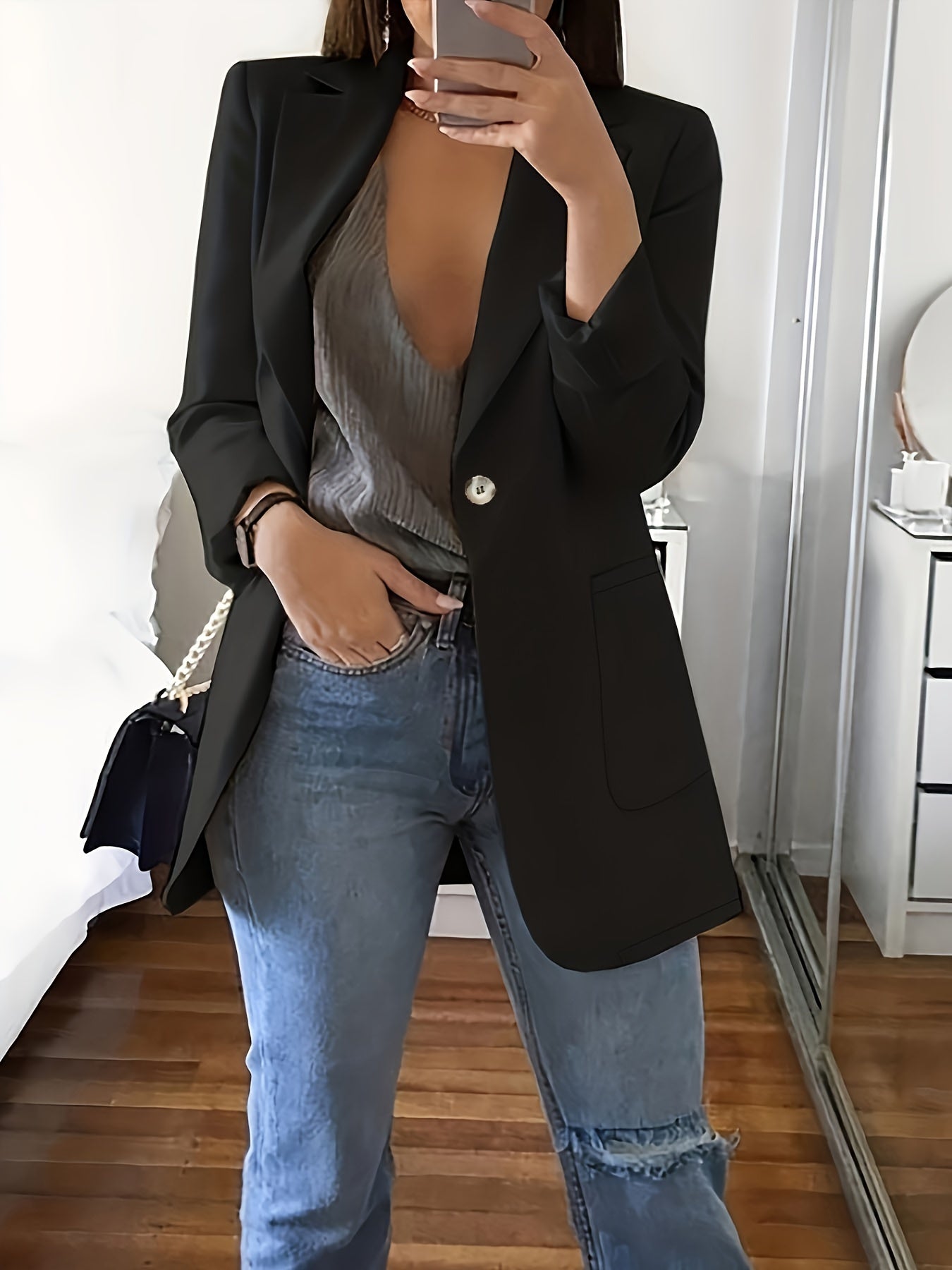 Classic Fit Women's Chic Office Blazer - BritishElegance