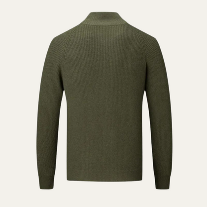 Men’s Ribbed Full Zip Knit Cardigan