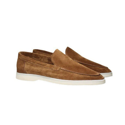 Matte Suede Slip-On Loafers
