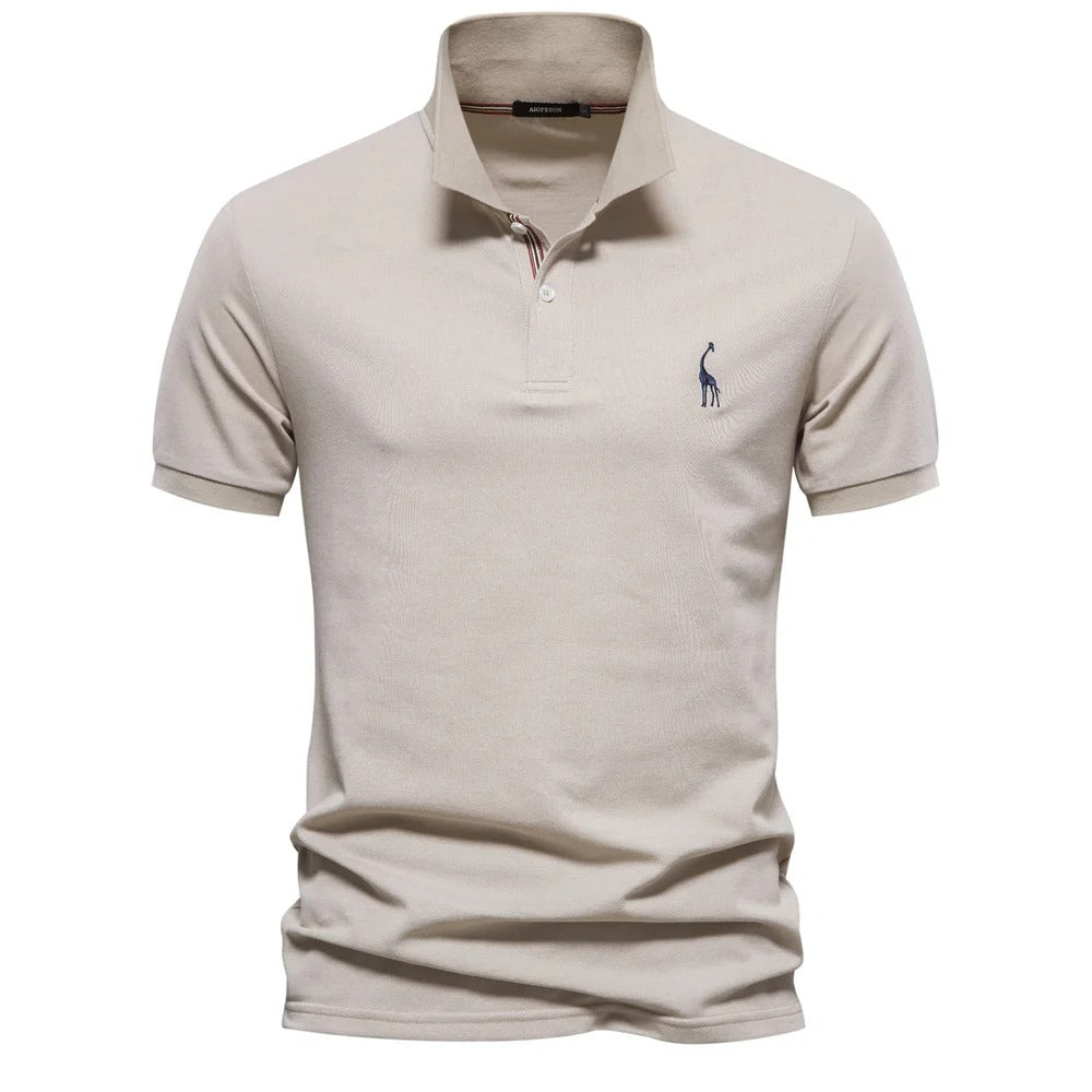 Classic Polo with Giraffe Embroidery