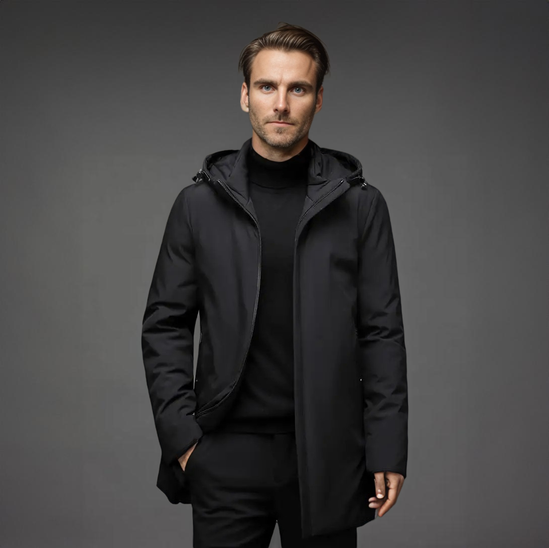 Men’s Hooded Winter Coat | Modern