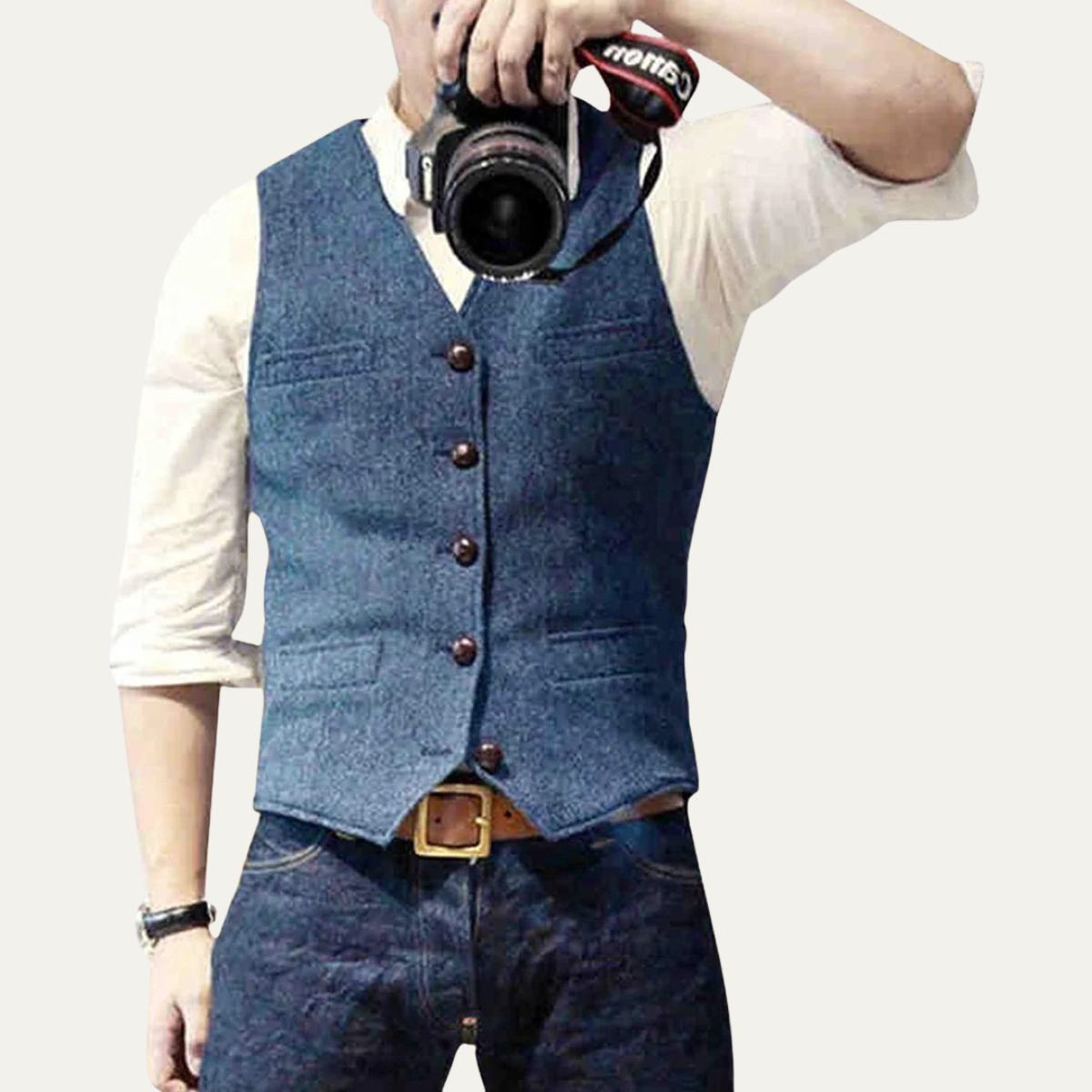 The St. Andrews Men's Vintage Gilet - Elegant Button Up Suit Vest
