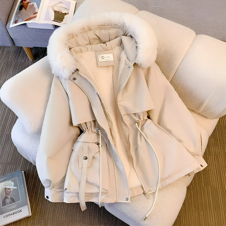 Warm Vegan Down Parka Coat for Women - BritishElegance