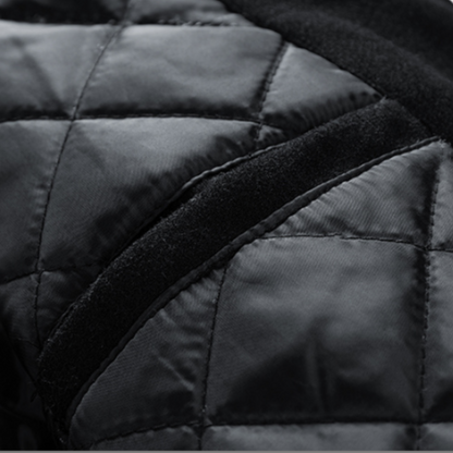 Men's Varsity Jacket - Wool Blend Body with Faux Leather Sleeves - Classic Letterman Style